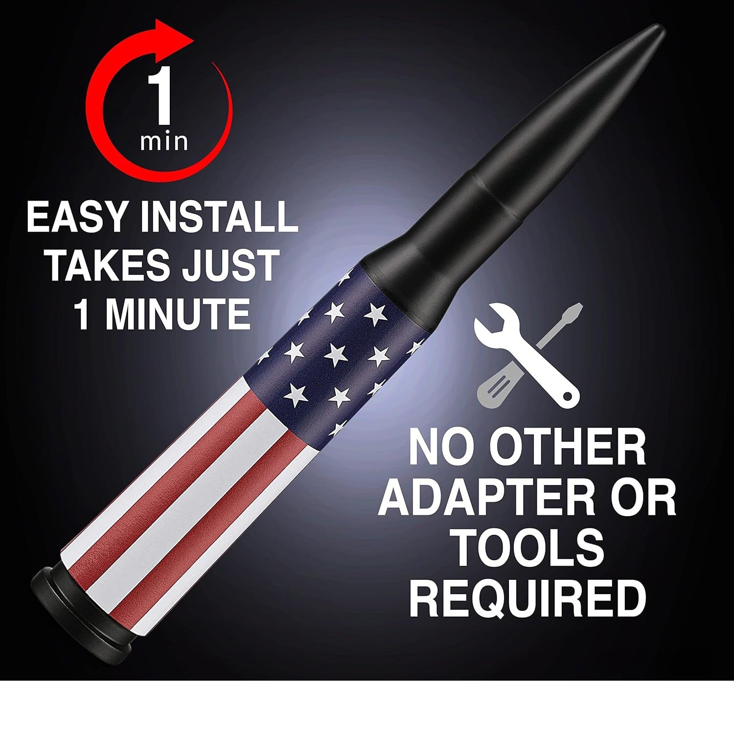 🚨 Bullet Antenna for Dodge Ram & Ford F-Series | Anti-Theft Lock⚡【Truck Pro】🇺🇸Flag Design Radio Antenna F150/F250/F350/Raptor/Bronco (1990-Current) - 360° Signal Booster 🚨 Bullet Antenna for Dodge Ram & Ford F-Series | Anti-Theft Lock⚡【Truck Pro】🇺🇸Flag Design Radio Antenna F150/F250/F350/Raptor/Bronco (1990-Current) - 360° Signal Booster